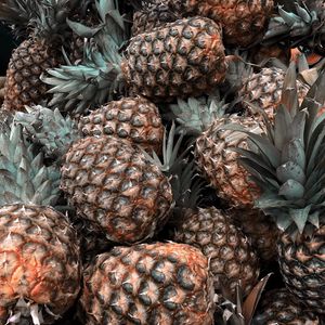 Preview wallpaper pineapple, fruit, tropical, leaves
