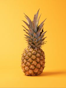 Preview wallpaper pineapple, fruit, yellow background