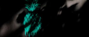 Preview wallpaper pineapple, graffiti, shadow, dark, wall