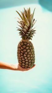 Preview wallpaper pineapple, hand, fruit