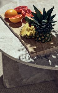 Preview wallpaper pineapple, pomegranate, grapefruit, fruit, table