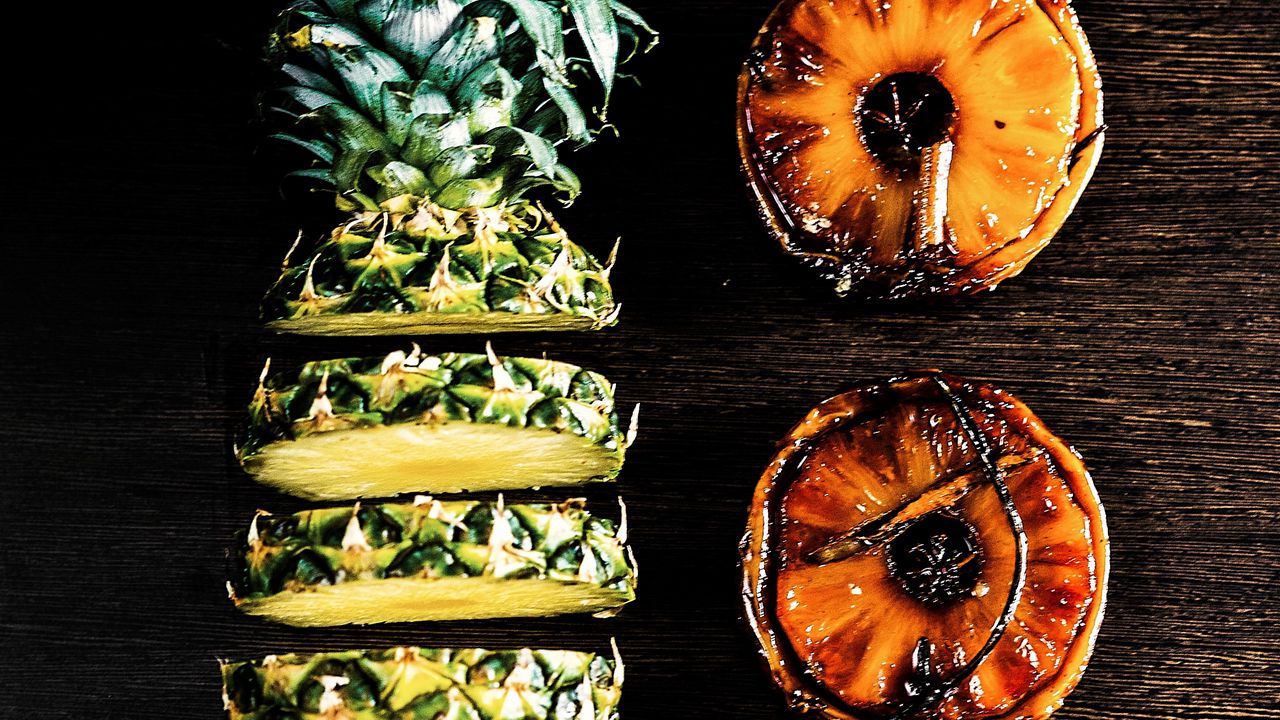 Wallpaper pineapple, slices, fruit