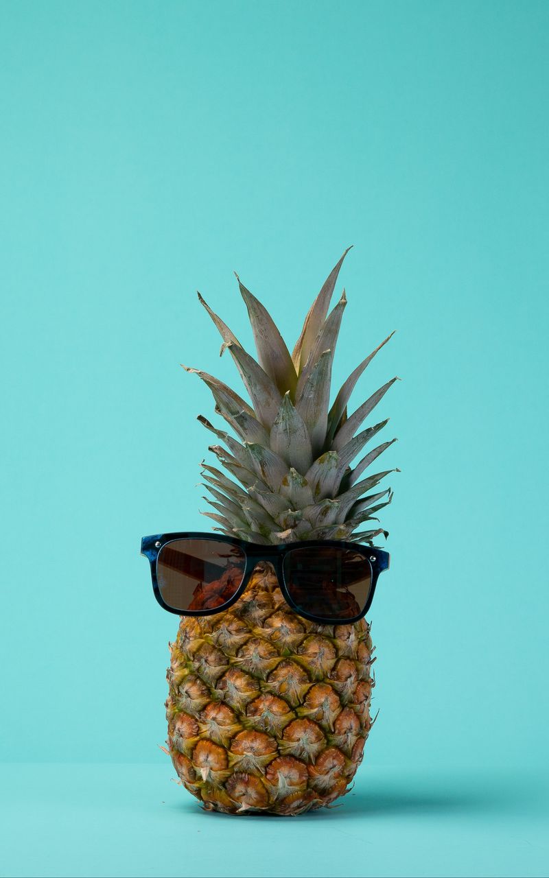 800x1280 Wallpaper pineapple, sunglasses, style, cool
