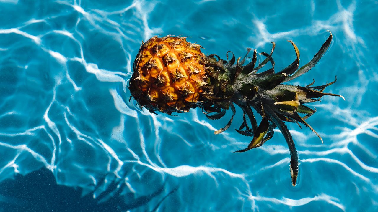Wallpaper pineapple, tropics, water, pool