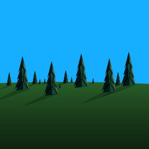 Preview wallpaper pines, trees, vector, art
