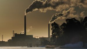 Preview wallpaper pipe, smoke, building, silhouette, dark