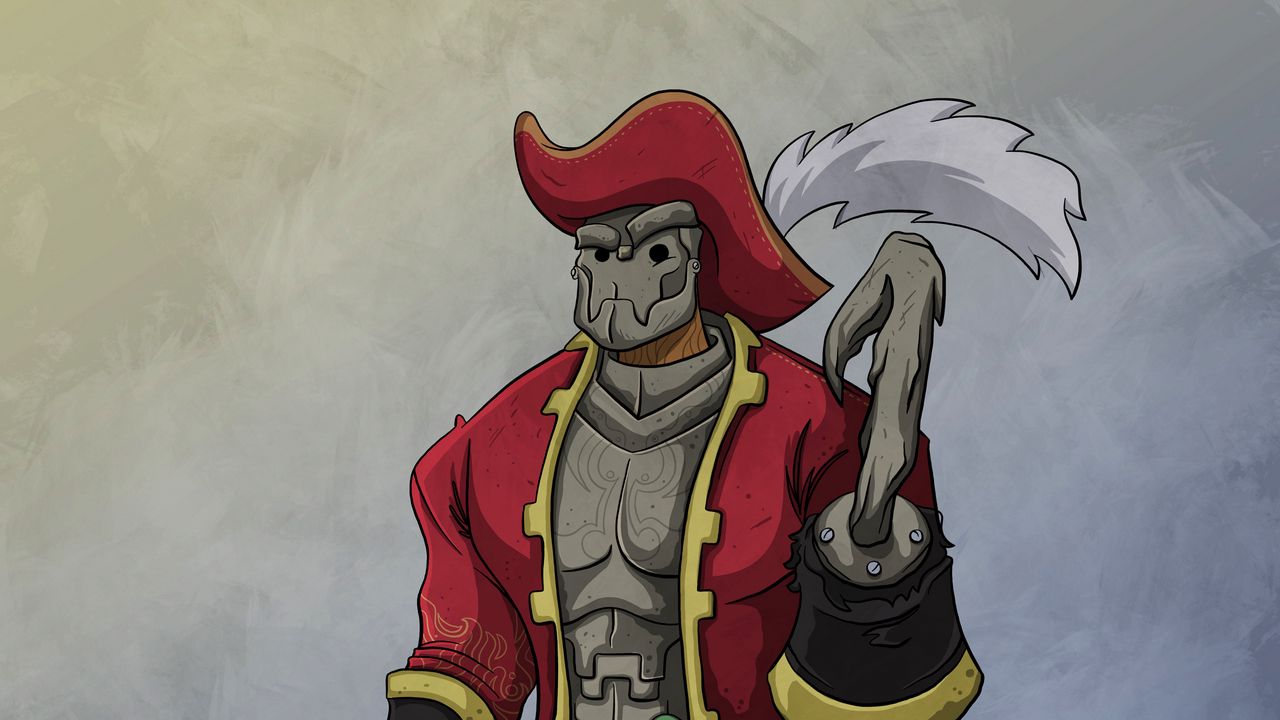 Wallpaper pirate, armor, hat, hook, art