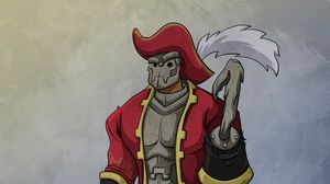 Preview wallpaper pirate, armor, hat, hook, art