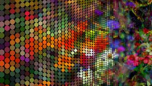 Preview wallpaper pixels, circles, colorful, generative art