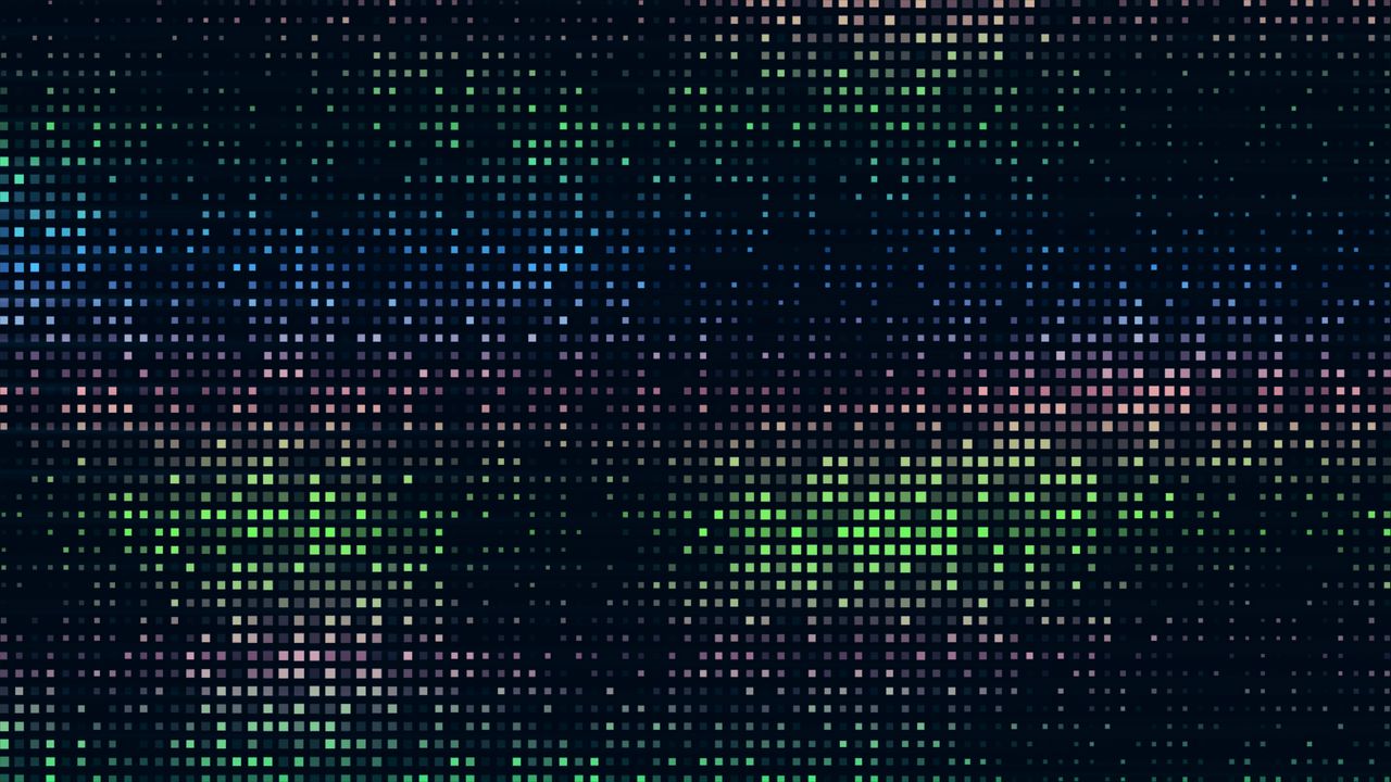 Wallpaper pixels, cubes, shapes, points, multicolored