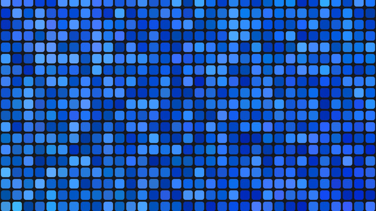 Wallpaper pixels, squares, mosaic, blue, gradient