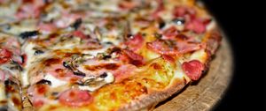 Preview wallpaper pizza, stuffing, macro