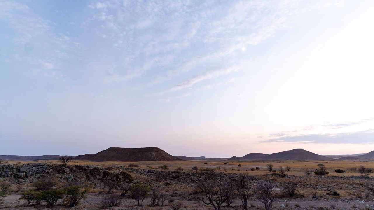 Wallpaper plain, desert, hill, landscape