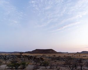 Preview wallpaper plain, desert, hill, landscape