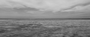 Preview wallpaper plain, sky, bw, horizon, view, distance