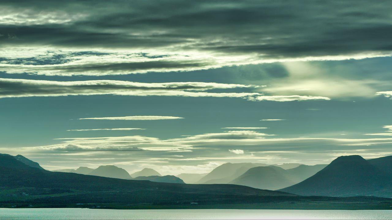 Wallpaper plains, hills, clouds