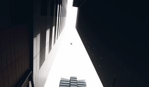 Preview wallpaper plane, buildings, architecture, bottom view