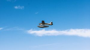 Preview wallpaper plane, flight, height, clouds, sky