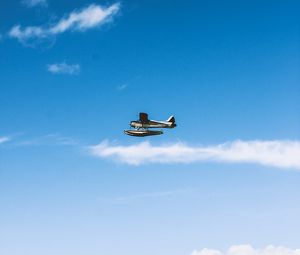 Preview wallpaper plane, flight, height, clouds, sky