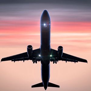 Preview wallpaper plane, flight, sky, takeoff, clouds