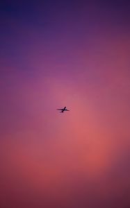 Preview wallpaper plane, flight, sky, pink