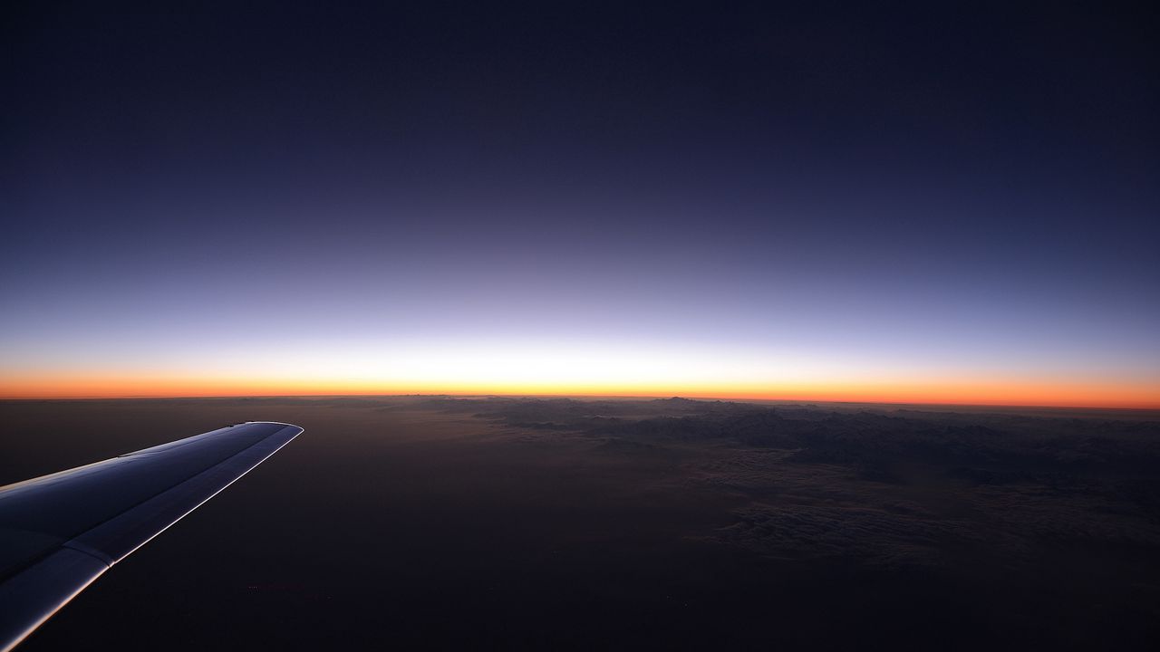 Wallpaper plane, flight, sky, beautiful, evening