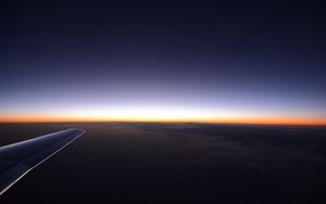 Preview wallpaper plane, flight, sky, beautiful, evening