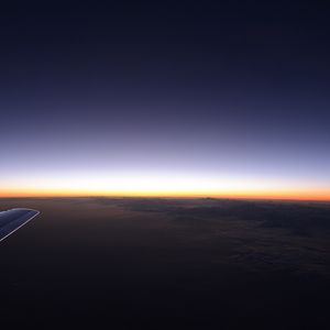 Preview wallpaper plane, flight, sky, beautiful, evening