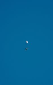 Preview wallpaper plane, moon, sky, flight