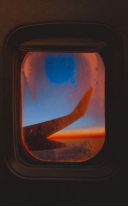 Preview wallpaper plane, porthole, window, glass