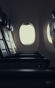 Preview wallpaper plane, seat, porthole, window, light