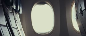 Preview wallpaper plane, seat, porthole, window, light