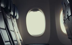 Preview wallpaper plane, seat, porthole, window, light