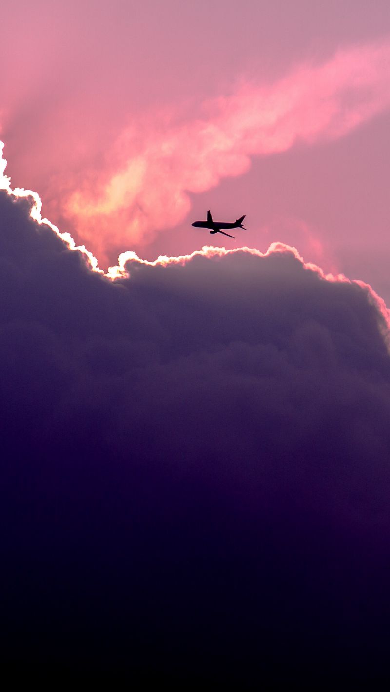 Download wallpaper 800x1420 plane, sky, clouds iphone se/5s/5c/5 for  parallax hd background