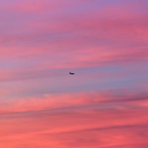 Preview wallpaper plane, sky, clouds, minimalism, flight