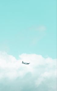 Preview wallpaper plane, sky, flight, minimalism, clouds