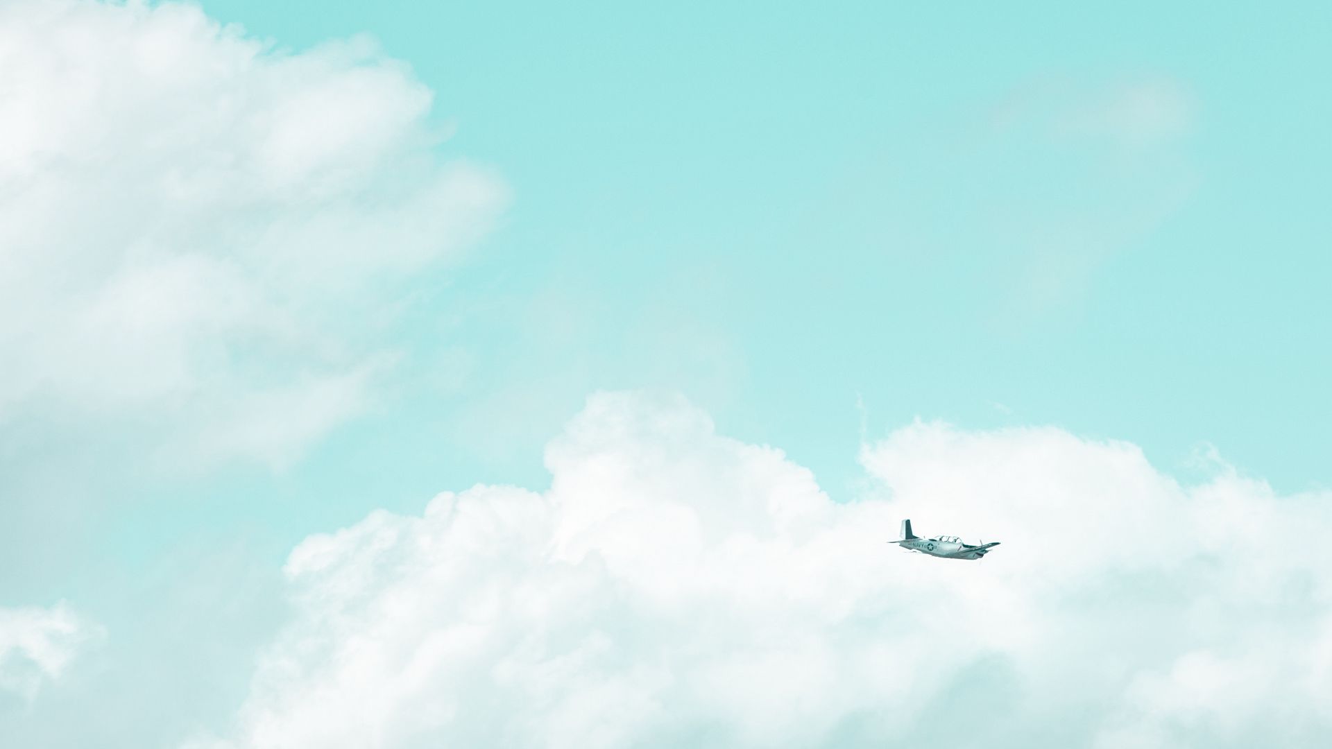 Download wallpaper 1920x1080 plane, sky, flight, minimalism, clouds full  hd, hdtv, fhd, 1080p hd background