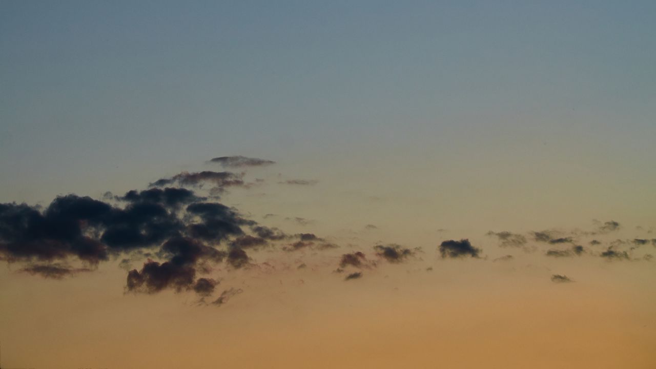 Wallpaper plane, trail, clouds, sky, twilight