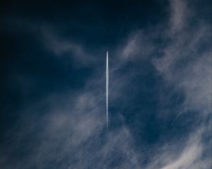 Preview wallpaper plane, trail, sky, clouds, smoke