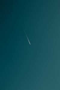 Preview wallpaper plane, trail, sky, minimalism, bottom view