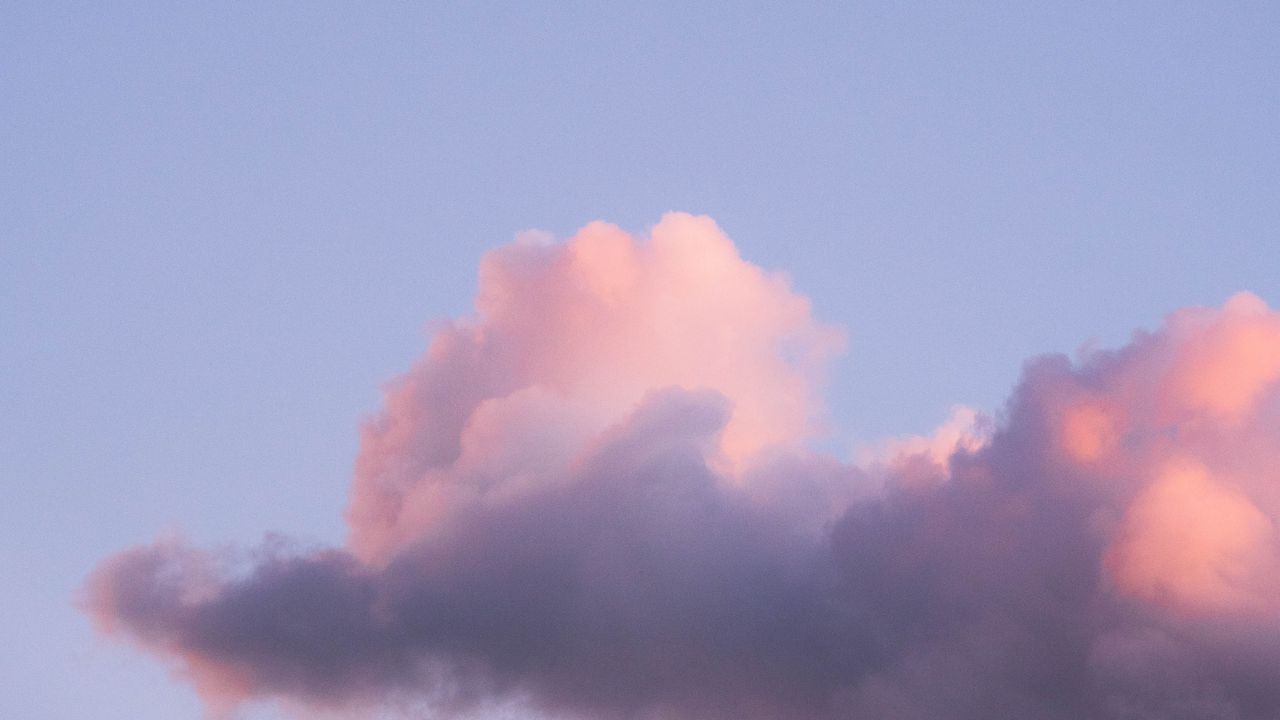 Wallpaper plane, trail, sky, cloud, minimalism