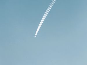 Preview wallpaper plane, trail, sky, minimalism
