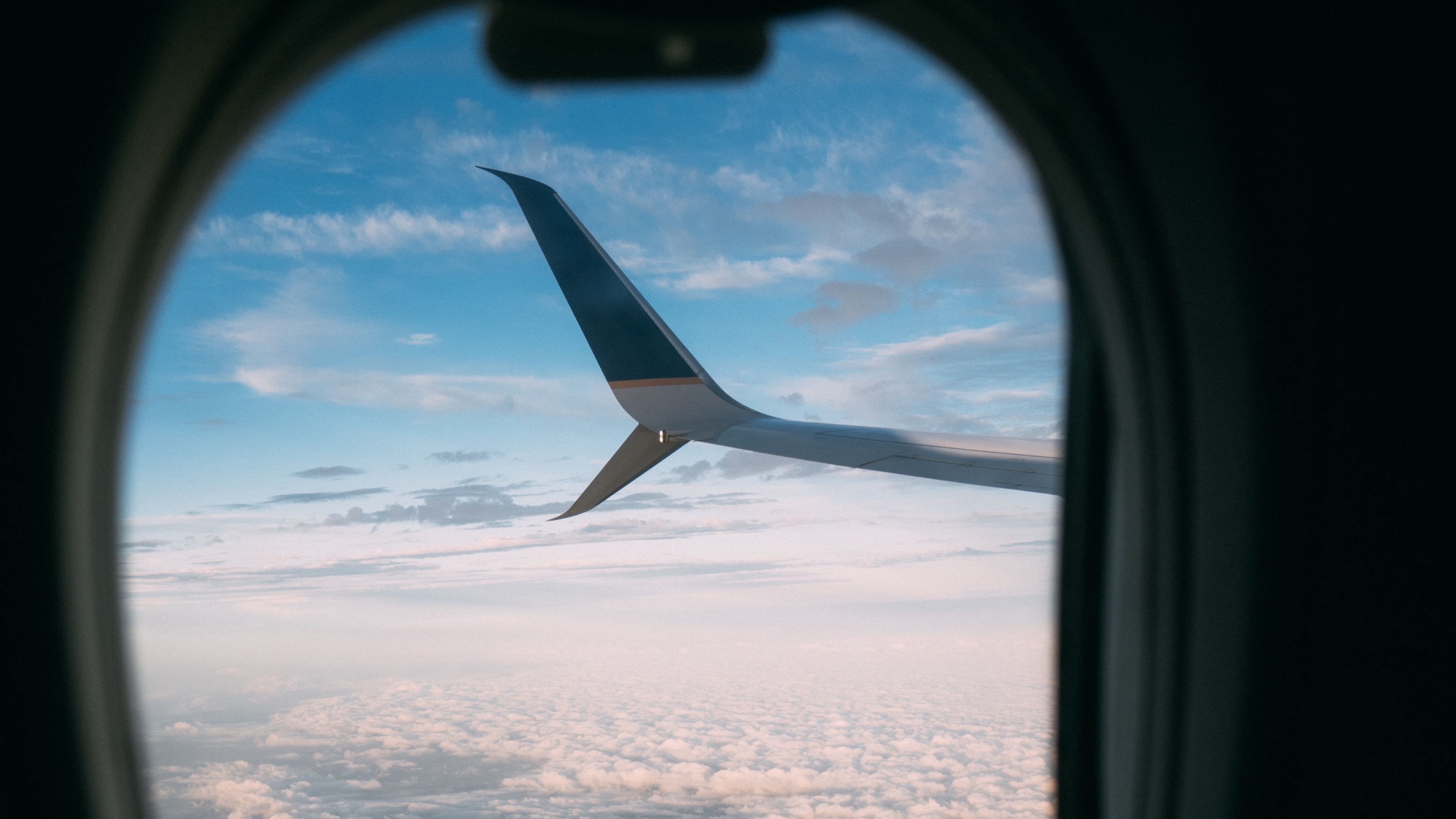 Download wallpaper 3840x2160 plane, wing, porthole, view, clouds 4k uhd ...