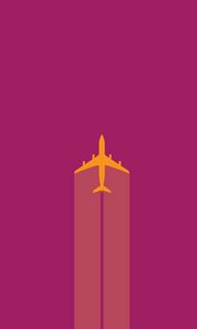 Preview wallpaper plane, yellow, vector, flight