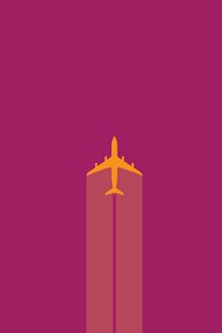 Preview wallpaper plane, yellow, vector, flight