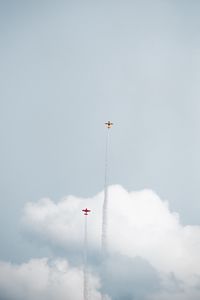 Preview wallpaper planes, trail, sky, clouds, flight