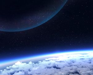 Preview wallpaper planet, atmosphere, glow, space, stars