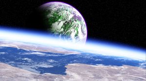 Preview wallpaper planet, atmosphere, surface, space, outer space