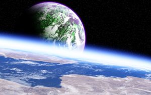 Preview wallpaper planet, atmosphere, surface, space, outer space