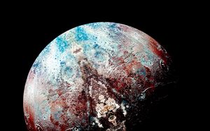 Preview wallpaper planet, ball, dark, surface
